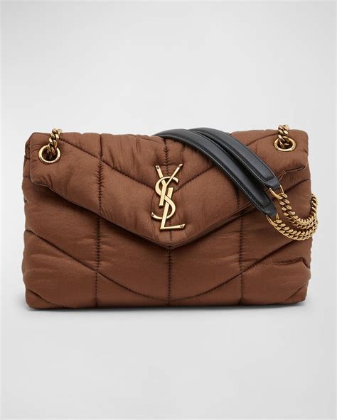 ysl quilted suede leather neiman marcus|YSL medium shoulder bag.